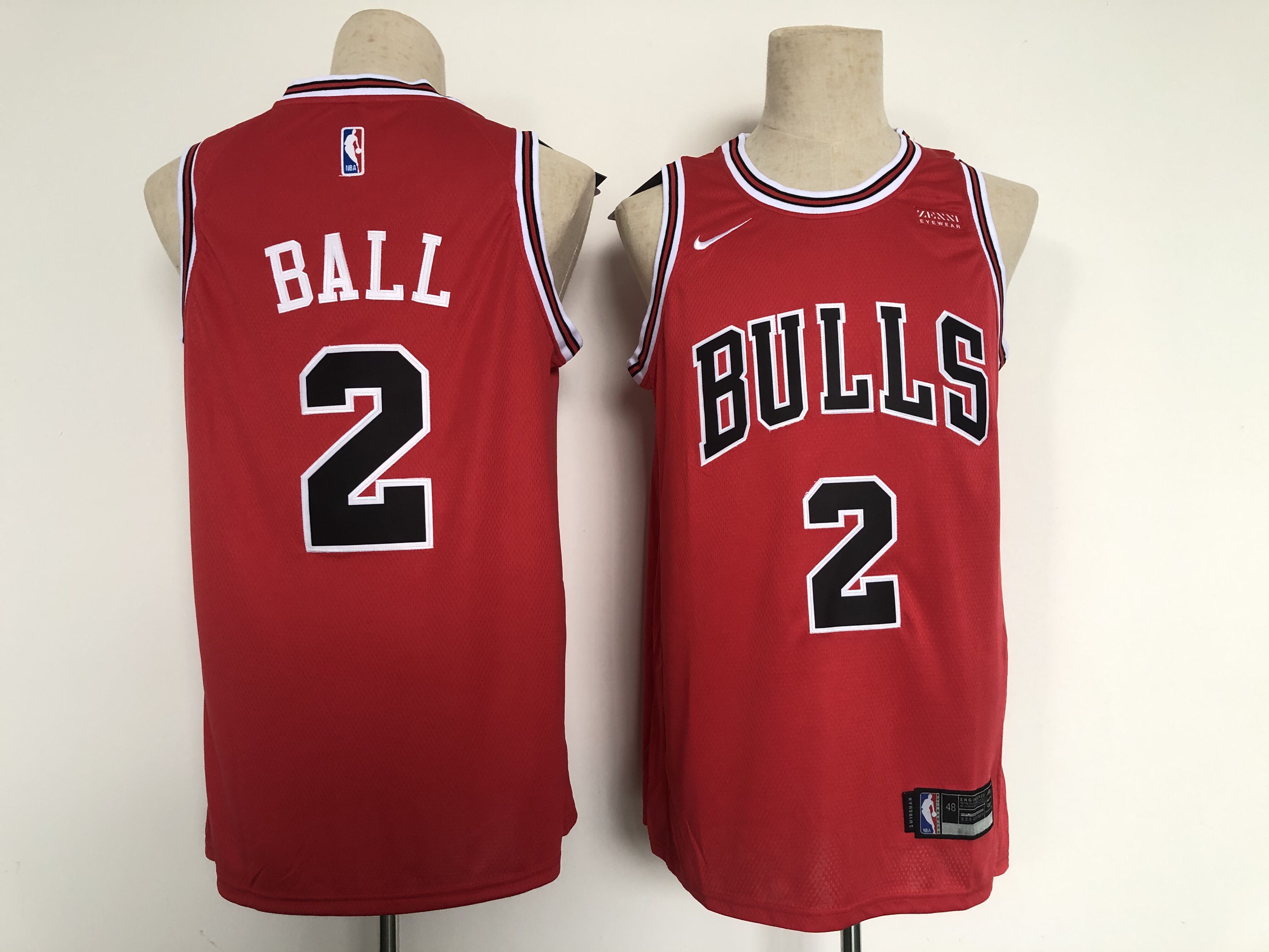 Men Chicago Bulls #2 Ball Red Nike 2022 Game NBA Jersey